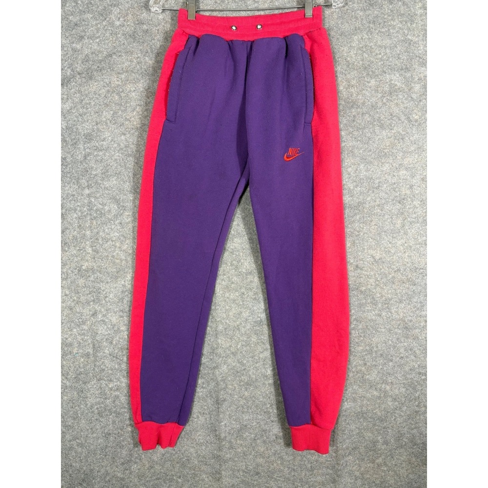 Nike Color Block Sweatpants Purple Red Joggers Athletic Women's Size